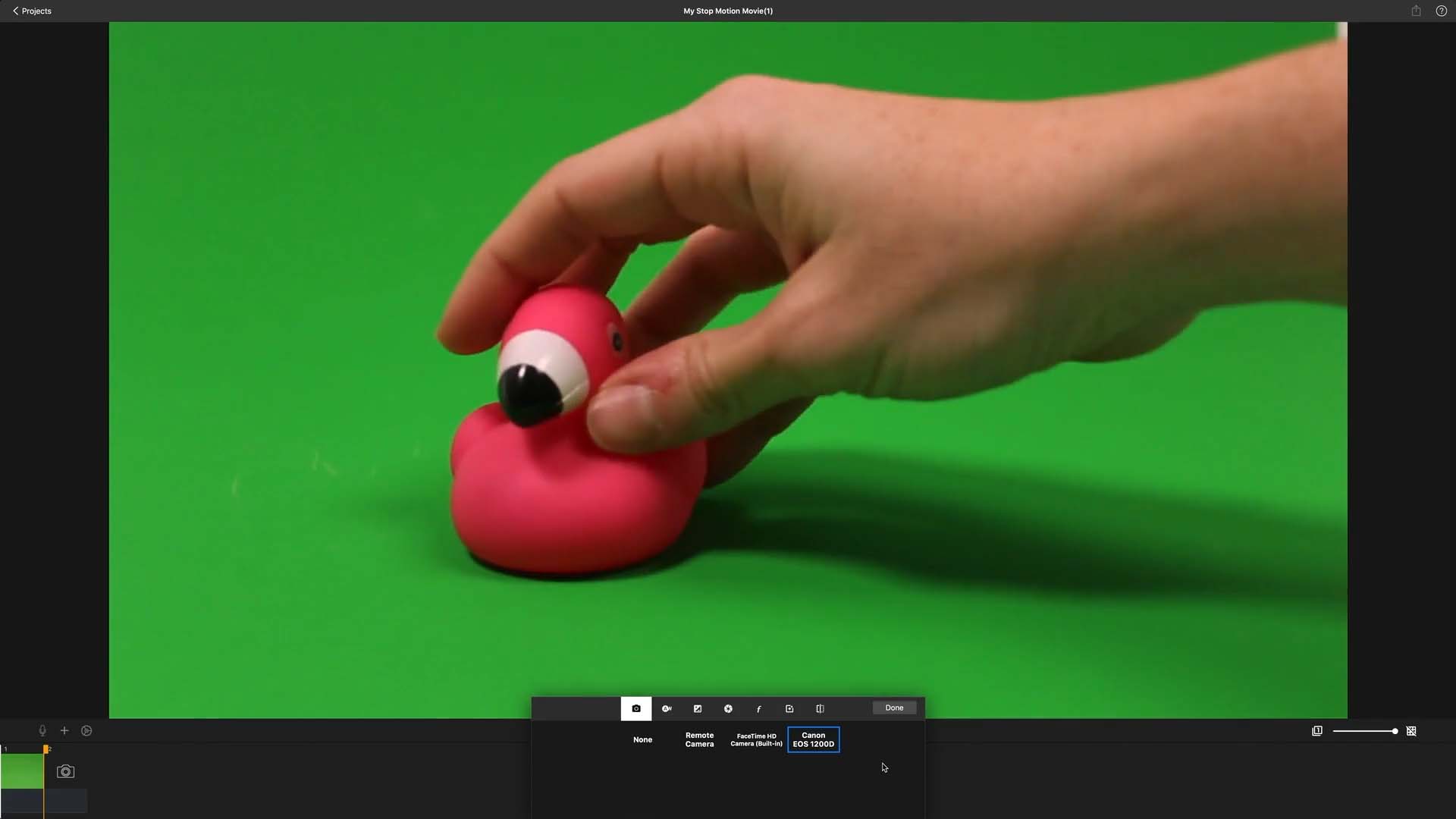 Stop-motion animation software, sound effects green-screen